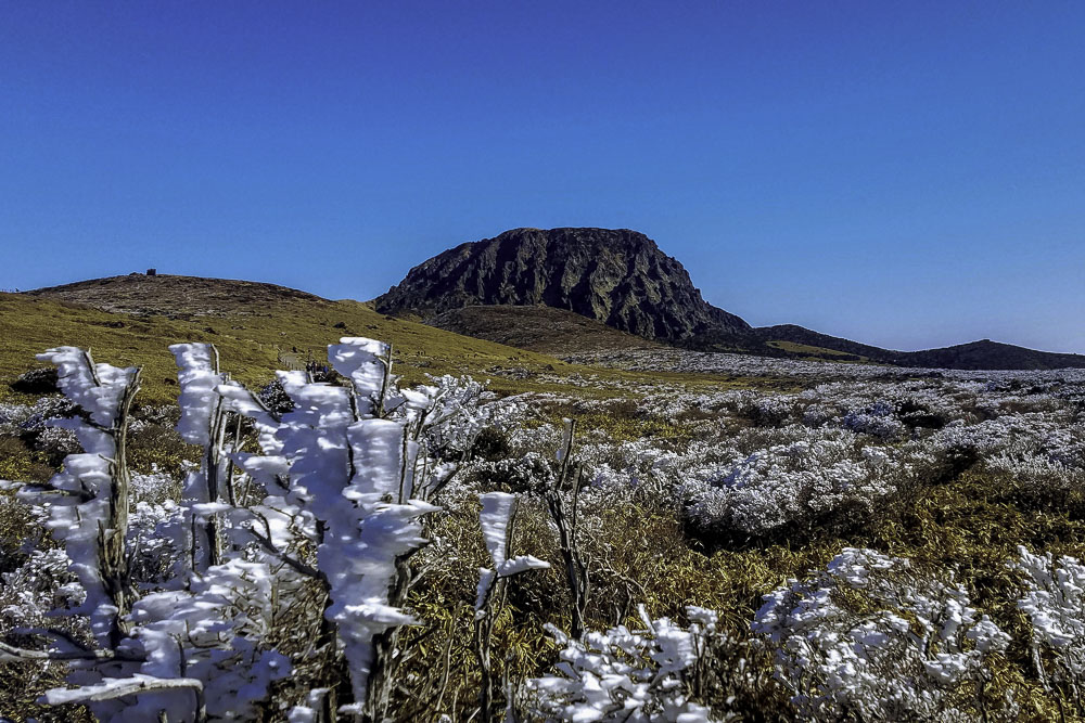 Hallasan crater in winter, Jeju Island, South Korea © Andy Lee