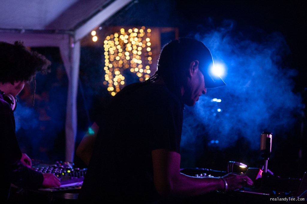 Black DJs playing at night