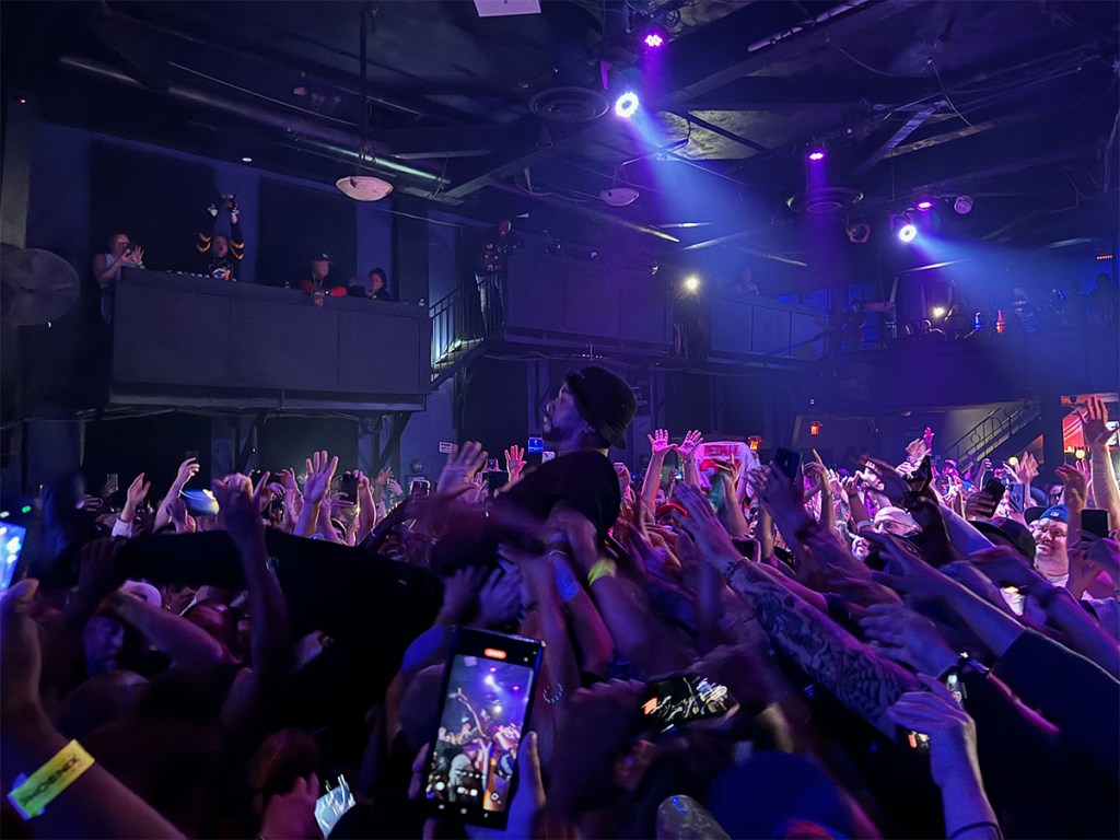Method Man crowdsurfing at the Phoenix Concert Theatre