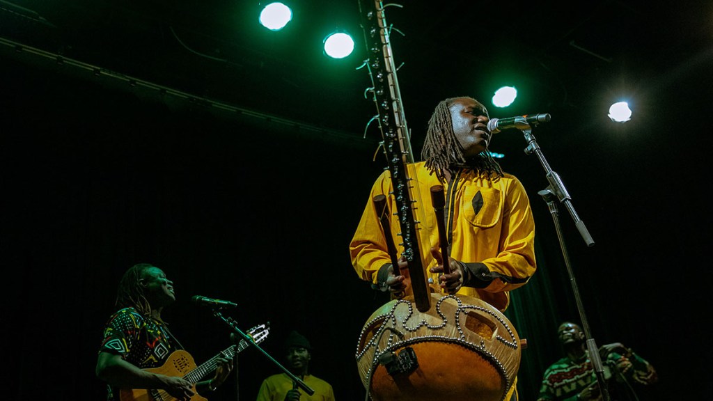 Sadio Sissokho playing the kora with Coup de Coeur