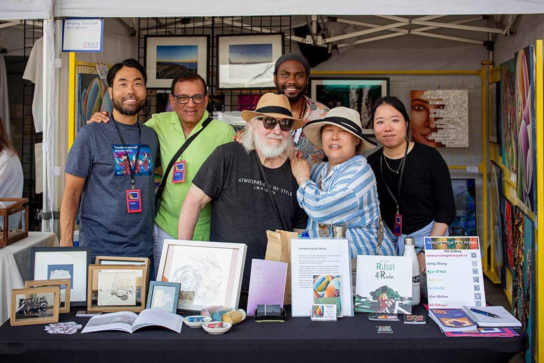 Amazing Moss Park Art Collective artists at the 2025 Toronto Outdoor Art Fair
